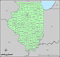 Map of Declared Counties for Emergency 3230