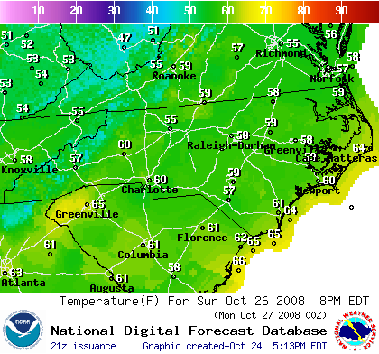 National Digital Forecast Database Image