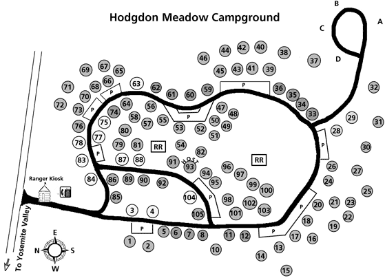 Map of Hodgdon Meadow campground