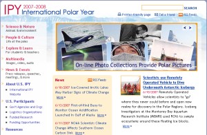 screenshot of the IPY Web Portal