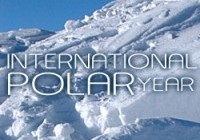 International Polar Year and  background photo of snow