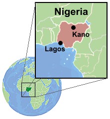 Location of Nigeria