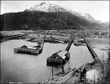 Historic Photo of Skagway Wharfs