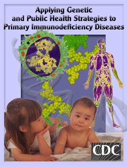 Poster image of cells and internal body scan with a baby and girl in the foreground.