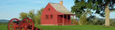 John Neilson Farmhouse: this small, red, one-room building is the only structure on the battlefield from the time of the battles.