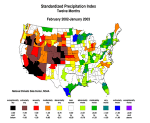 12-month Standardized Precipitation Index