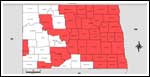 Map of Declared Counties for Disaster 1376