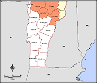 Map of Declared Counties for Disaster 1428