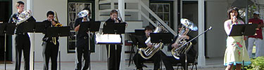 University of North Florida Brass Ensemble performing at Kingsley Plantation.