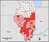 Map of Declared Counties for Disaster 1416