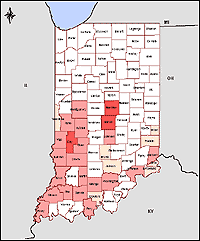 Map of Declared Counties for Disaster 1418