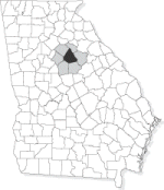 [map highlighting location of Morgan County ]