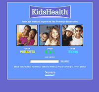 KidsHealth splash page