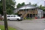 This Wyoming County home, badly damaged by flooding in 2001, was elevated