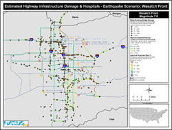 Graphic of earthquake scenario