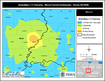 Graphic of shakemap