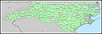 Mapa de condados declarados del emergencias 3222