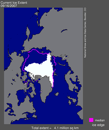 map of arctic ice in white