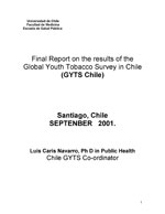 Report on the Results of the Global Youth Tobacco Survey in Chile