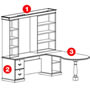 Baritone L-Unit Open Shelf Hutch Right Hand Return