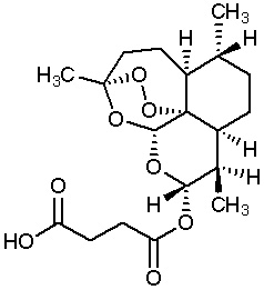 Diagram: chemical structure of artesunate