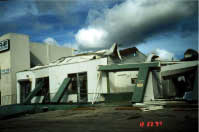 Frontal View of damaged Pachinko Building