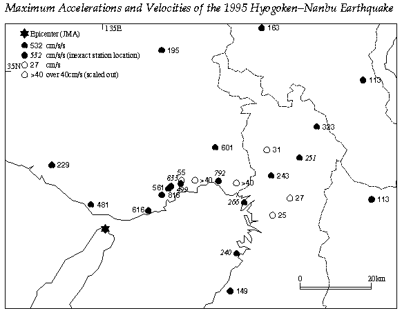 Shaking data map