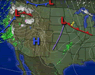 National weather map Jan 1, 2004