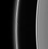 A shepherd moon can do more to define ring structures than just keep the flock of particles in line, as Cassini spacecraft images such as this have shown