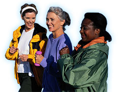 photo of three women jogging