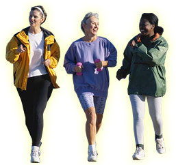 photo of three women jogging