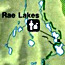 Detail of topo map showing Rae Lakes.