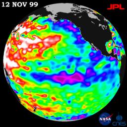 TOPEX/El Niño Watch - Mild La Niña Conditions Developing, November 12, 1999