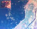 Space Radar Image of Giza Egypt - with enlargement