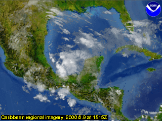 Caribbean regional imagery, 2000.6.8 at 1815Z.
