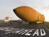 Space shuttle external tank ET-126 is readied for its sea journey to the Kennedy Space Center, Fla.
