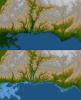 Gulf Coast, Shaded Relief and Colored Height