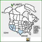 Distribution of Draba cuneifolia Nutt. ex Torr. & A. Gray var. integrifolia S. Watson. . 