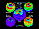 Aura Microwave Limb Sounder Animation Illustrating the Interaction Between 
Temperatures and Chemicals Involved in Ozone Destruction, 2004-2005 Arctic Winter