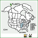 Distribution of Scutellaria ovata Hill ssp. rupestris Epling. . 