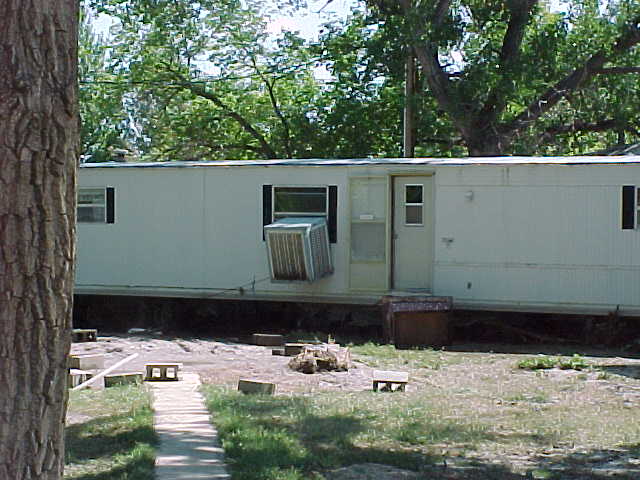 Trailer in Kaycee moved by flood waters