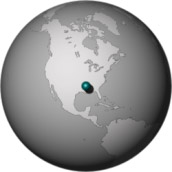 Image of the globe centered at 30 degrees latitude and -90 degrees longitude.