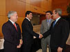 President George W. Bush visits NIH on January 26, 2005 to hold a 40-minute town hall meeting in Masur auditorium called strengthening health care. 
