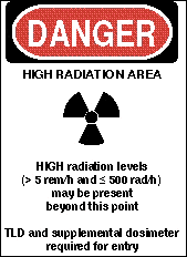 Danger High Radiation Sign