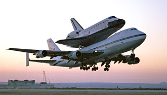 Space Shuttle Carrier Aircraft (SCA) takeoff