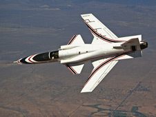 X-29 in flight
