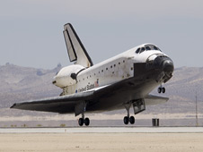 Space Shuttle landing at Edwards, AFB.