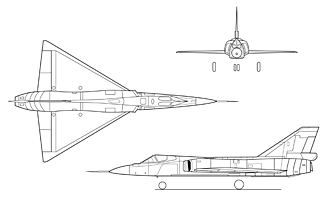 F-106 3-view drawings