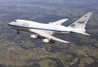 SOFIA 747SP in flight