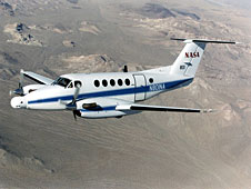 Beechcraft King Air mission support aircraft in flight.